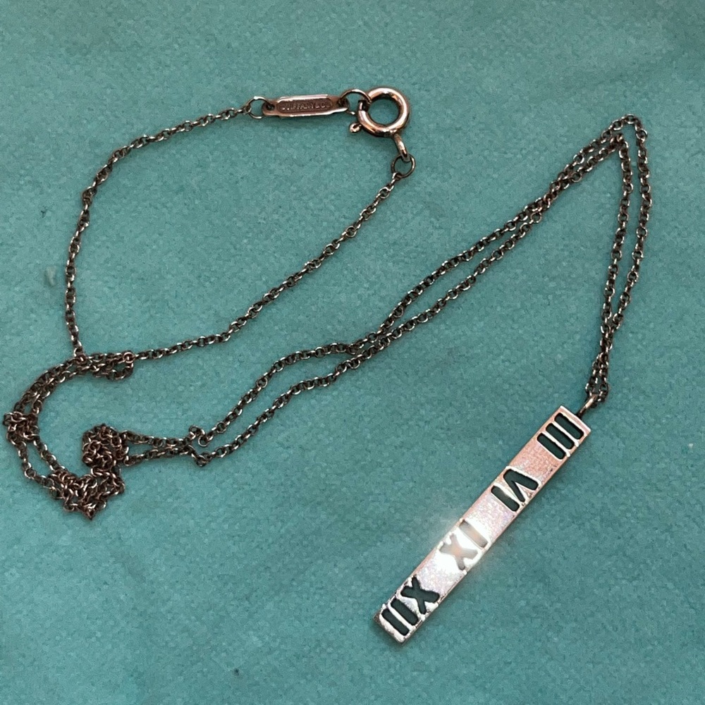 Tiffany Atlas Bar Necklace in Silver